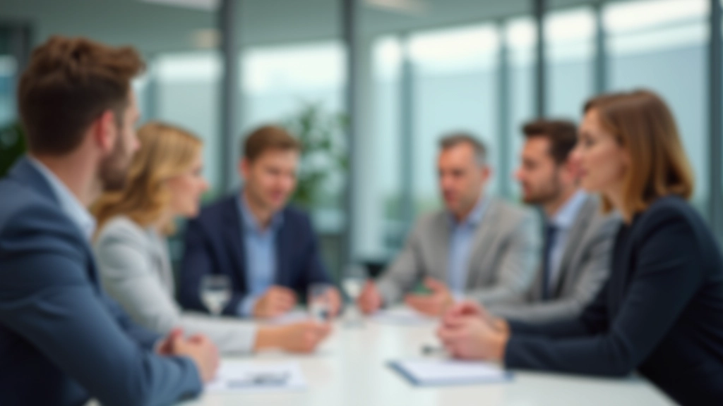 Diverse Menschen verschiedener Altersgruppen in einem modernen Konferenzraum, Tageslichteinstrahlung, obere Körperhälfte sichtbar