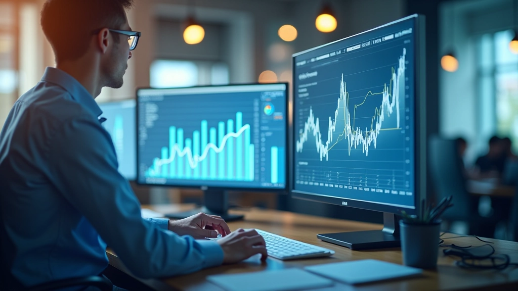 Demografische Datenanalyse und Wirtschaftsprognosen auf modernem Workspace